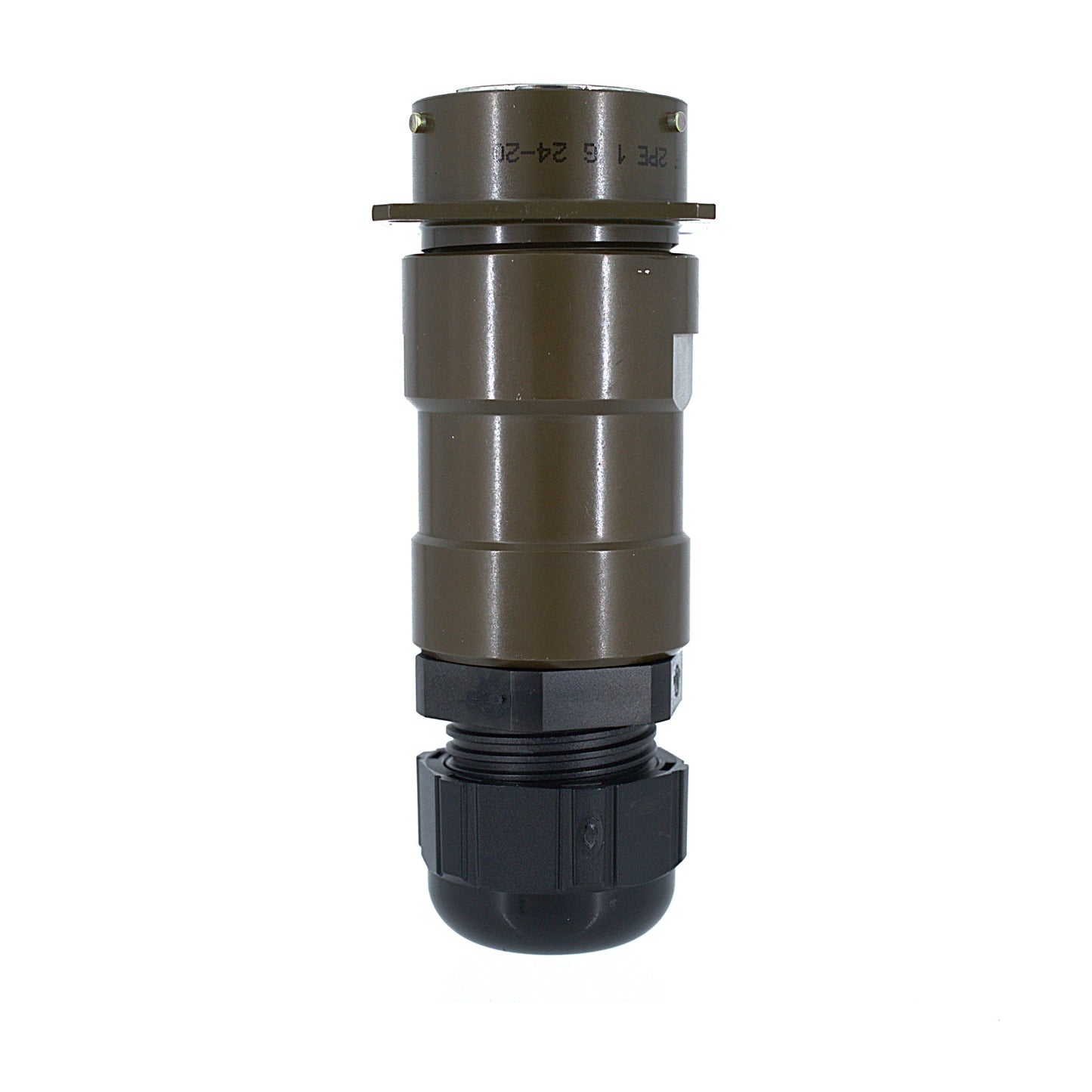 170871 - Ethernet Receptacle, Flange Mount with Strain Relief, Bayonet, RJ45